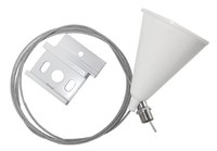 Kit di sospensione per binario monofase BIANCO
