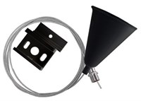 Kit di sospensione per binario monofase NERO