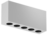 APPLIQUE LINEARE DA SOFFITTO BIANCO 10W 4000K CRI90 UGR19 5 LED
