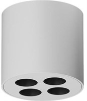 APPLIQUE CILINDRO DA SOFFITTO BIANCO 8W 4000K CRI90 UGR19 4 LED
