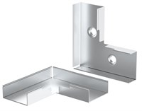 Kit 2 Connettori Angolari 90° Inox Per Profilo 18X9
