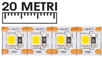 Strip led 2835 IP20 20W/mt 24V 4000K 20 METRI