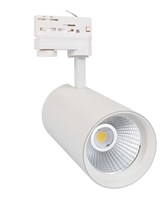 Faretto binario trifase BIANCO 30W 4000K 36° CRI90 DRIVER LIFUD LED BRIDGELUX