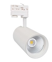 Faretto Binario Trifase Bianco 30W 4000K 36° Cri90 Driver Lifud Led Bridgelux