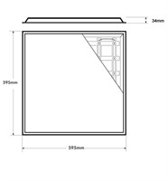 PACK 2 PEZZI PANNELLO 60X60 IP65 4000K 40W DRIVER PHILIPS GARANZIA 5 ANNI