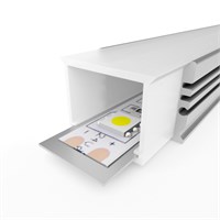 Profilo In Alluminio Ip65 Con Cover Opaca+Tappi 2Pz+1Pz Clip