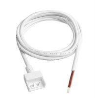 Connettore SINGOLO BIANCO PER STRIP 10mm MONOCOLORE IP67 / IP68 CON CAVO 1MT