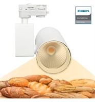 Faretto trifase bianco per banco forno pane alimentare 40W CRI98 60°