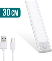 BARRA RICARICABILE 30CM 4000K PER ARMADI E SOTTO PENSILI CON SENSORE PIR MAGNETICA
