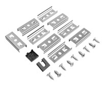 KIT 2 TAPPI NERI + 9 GANCI PER Binario 24V MICRO A SUPERFICIE COD. AV8050XIAA