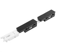CONNETTORE DRITTO 2in1 NERO PER BINARI MICRO 24V CON FARETTI SPOT E STRIP AV8050XIAA/AV8049XIAA/AV80