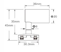 FARETTO SPOT 1W 3000K 24V PER BINARI MICRO AV8050XIAA- AV8049XIAA-AV8051XIAA
