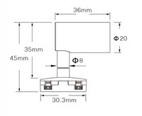 FARETTO SPOT 1W 4000K 24V PER BINARI MICRO AV8050XIAA- AV8049XIAA-AV8051XIAA