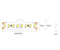Strip led pieghevole SNAKE SHAPE 2835 IP20 14,4W/mt 24V 2700K 165LM/W