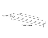 Barra lineare BIANCO binario 48V 6W 4000K 120° L.300mm DIMMERABILE