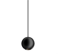 Lampada SFERA a sospensione NERO 7W PER binario 48V 3000K 36° DIMMERABILE