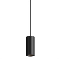 Lampada cilindro a sospensione NERO CORTO 7W PER binario 48V 3000K 36° DIMMERABILE