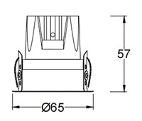 Faretto da incasso fisso CONE 7W 3000K 24° CRI92 FORO Ø55MM 220V