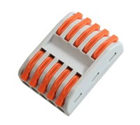 PACK 5PZ CONNETTORI RAPIDI 5IN/5OUT PER CAVI 0,08-4mm
