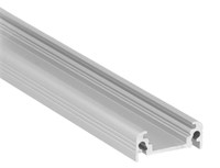 Profilo in alluminio da appoggio 2mt cover opaca per strip 10mm