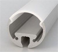 Profilo in alluminio rotondo 2mt Ø22mm per strip da max. 8mm