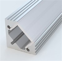 Profilo in alluminio angolare 2mt 19,2x19,2mm per strip da max. 8mm