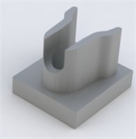 Tappo grigio senza foro per profilo AV0124XIAF