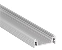 Profilo in alluminio da appoggio 2mt cover opaca per strip 14mm - FINE SCORTE