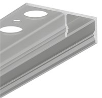 Profilo in alluminio da incasso 2mt cover opaca 180°