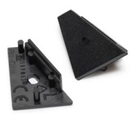 KIT TAPPI 2PZ NERO CON FORO PER PROFILO AV4784XIAA
