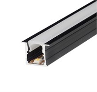 Profilo in alluminio incasso nero 3mt + Strip LED 3000K 10W/mt 24V Freecut
