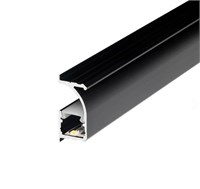Profilo in alluminio incasso luce indiretta nero 3mt + Strip LED 4000K 10W/mt 24V Freecut