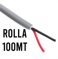ROLLA 100 MT DI CAVO 20AWG*2C IN GOMMA SILICONICA NERO PER FLEX NEON Ø4,5MM