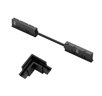Connettore angolare nero 90° per binario a 48V cod. AV8115XIAA serie MINI7