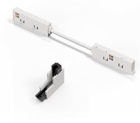 Connettore angolare bianco verticale 90° per binario a 48V AV8116XIAA serie MINI7