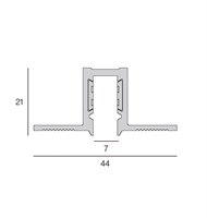 Binario 48V a incasso bianco 2MT serie MINI7
