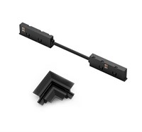 Connettore angolare nero 90° per binario a 48V cod. AV8127XIAA serie MINI7