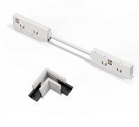 Connettore angolare bianco 90° per binario a 48V cod. AV8128XIAA serie MINI7