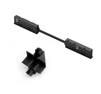 Connettore angolare verticale nero 90° per binario a 48V cod. AV8127XIAA serie MINI7