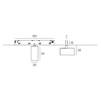 Faretto spot PLAN binario nero 48V 4W 3000K 38° Ø26mm DIMMERABILE serie MINI7