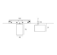 Faretto spot PLAN binario nero 48V 10W 3000K 32° Ø45mm DIMMERABILE serie MINI7