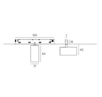 Faretto spot PLAN binario acciaio 48V 6W 2700K 33° Ø31mm DIMMERABILE serie MINI7