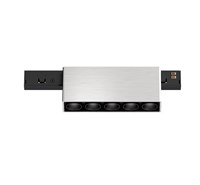 Faretto lineare LOTO binario silver 5 LED 48V 8W 3000K 38° DIMMERABILE serie MINI7