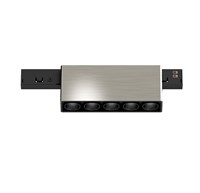 Faretto lineare LOTO binario acciaio 5 LED 48V 8W 2700K 38° DIMMERABILE serie MINI7