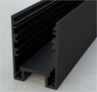 Profilo in alluminio nero da appoggio componibile 2mt