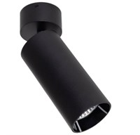 Applique spot da soffitto in alluminio nero orientabile 30W cct selezionabile 2700k-4000k-6000k