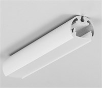 Profilo in alluminio bianco rotondo 2mt cover opaca Ø20mm