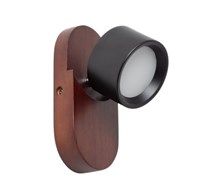 Applique da lettura in alluminio/ legno nero opaco 5W cct sel. 2400K-3000K-4000K