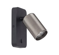 Portafaretto da lettura bronzo con interruttore 1xGU10 IP20