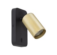 Portafaretto da lettura oro con interruttore 1xGU10 IP20